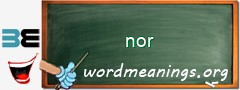 WordMeaning blackboard for nor